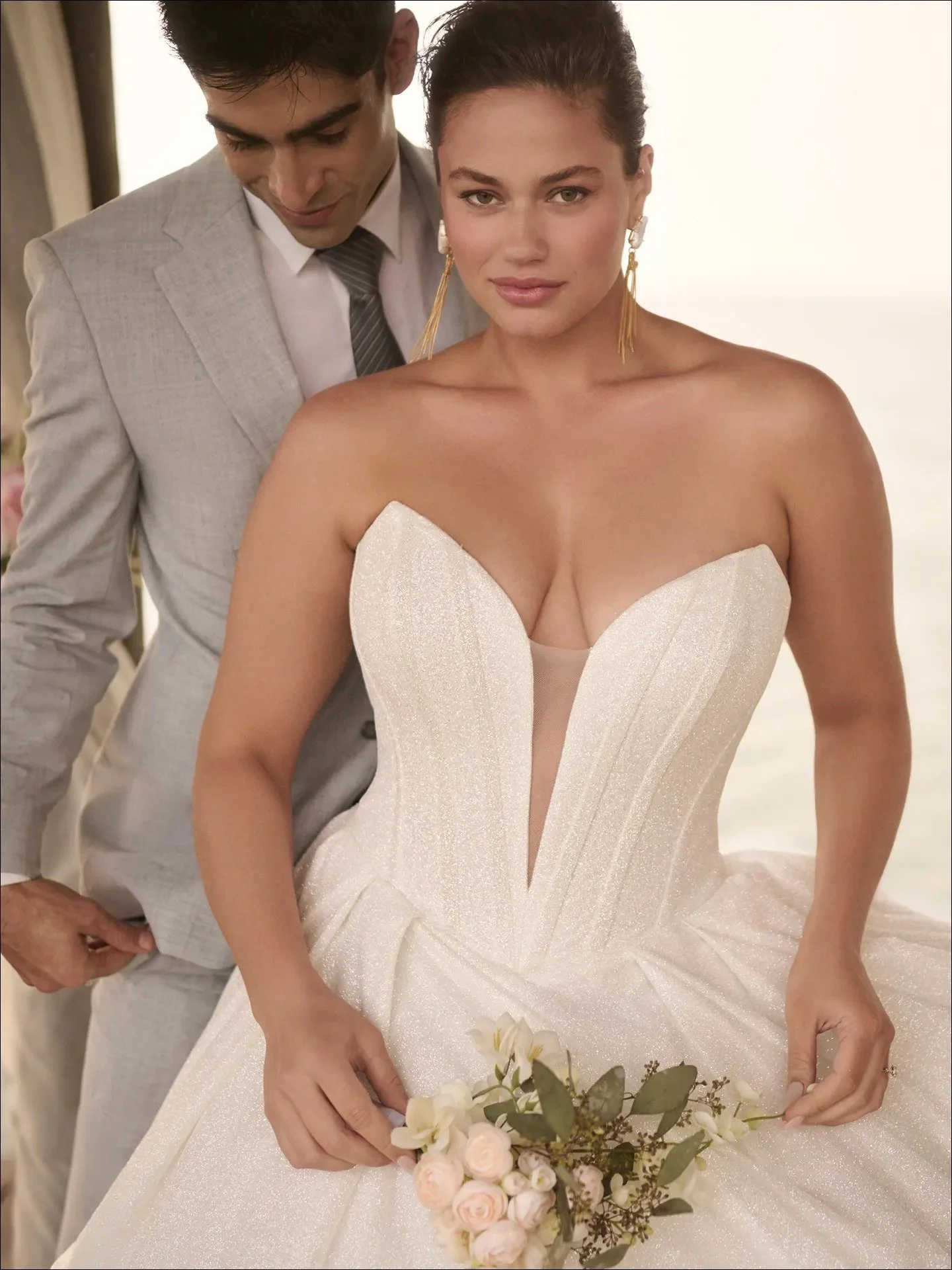 Plunging Neckline Ballgown