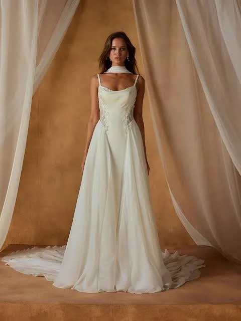 A Line Modern Wedding Dress