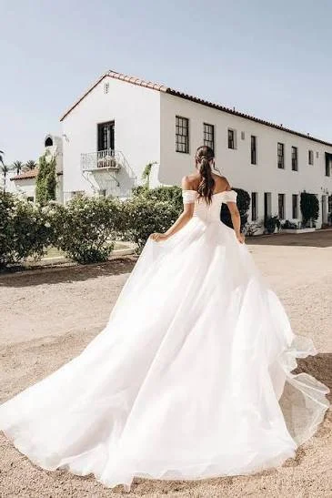 Ethereal Organza A Line Wedding Dress