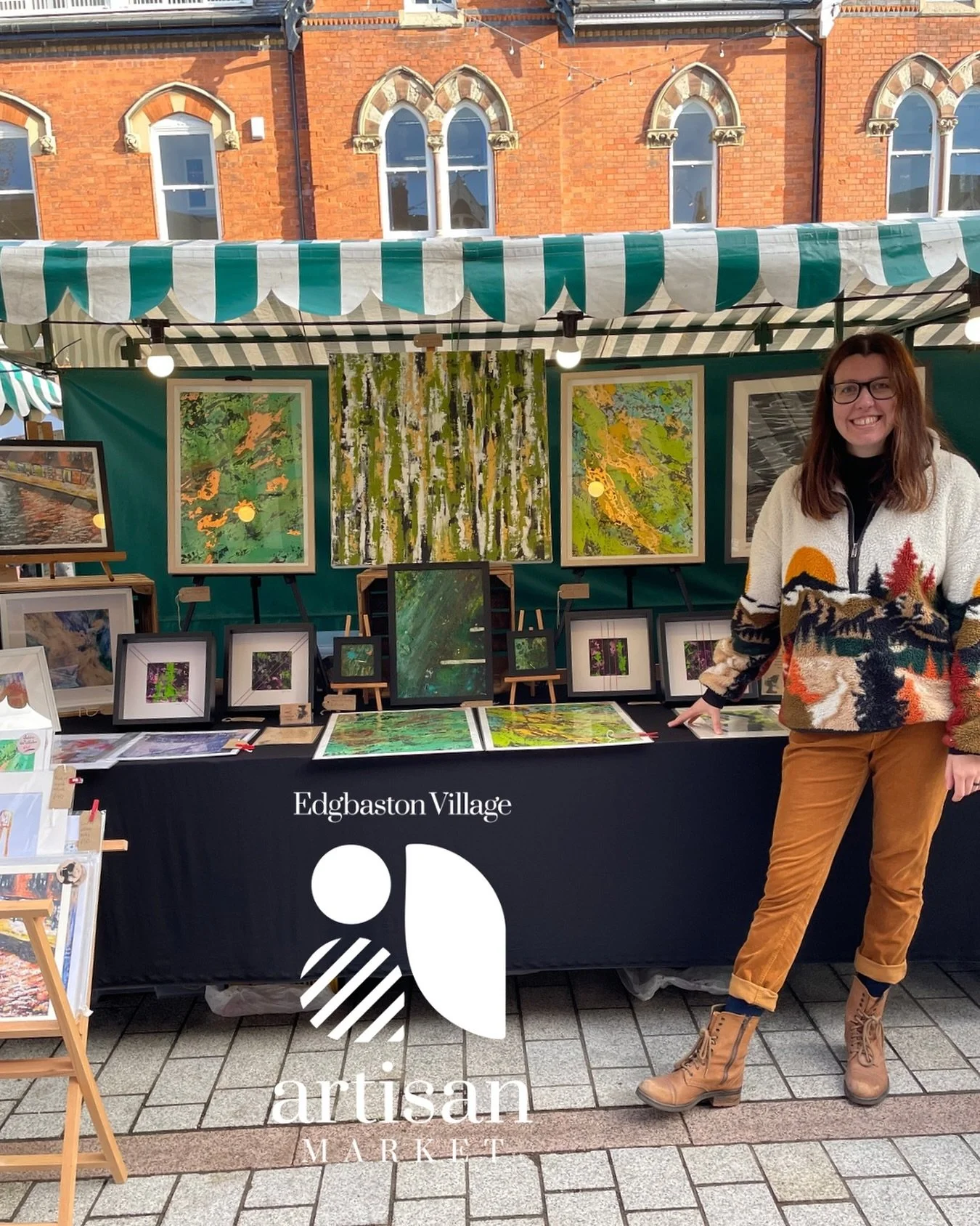 I&rsquo;m here until 6pm, come and see some beautiful things and my art 😉 

@edgbastonvillage