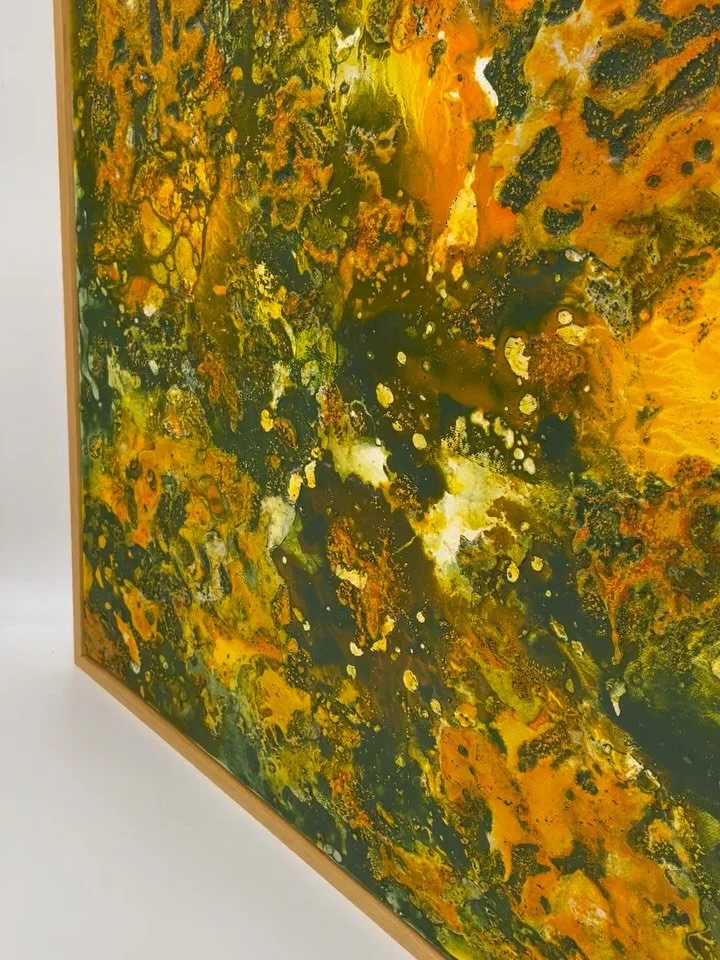 Hā Kōwhai - Breath of Golden Sulphur

2025, 64x64cm (framed dimensions), Oil on Canvas

Thank you for voting, an overwhelming number of you voted for the orange set, so as promised here&rsquo;s the inspiration behind the Statement Piece in this eleme