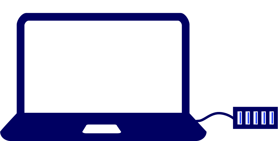 Laptop with USB Hub