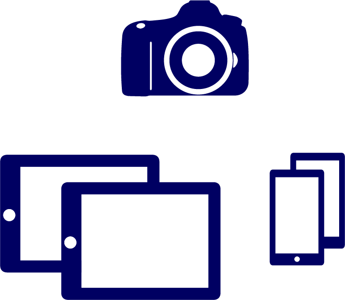 Use your own camera, tablet, or phone to capture photos