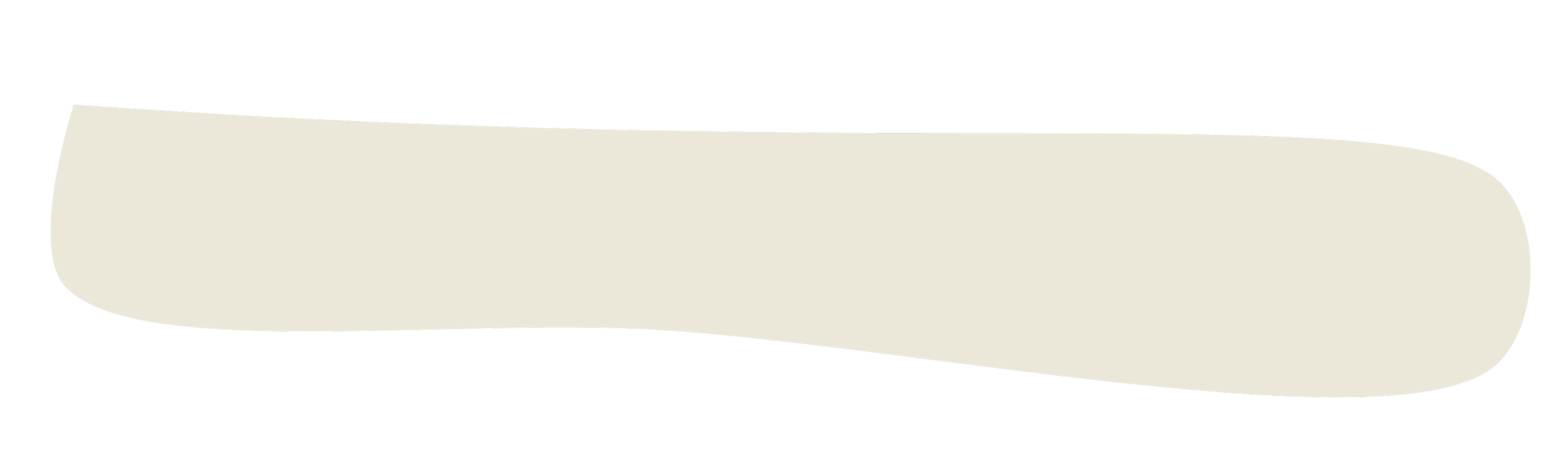 A digital illustration of a beige horizontal oval shape with rounded edges, lying on a black background.