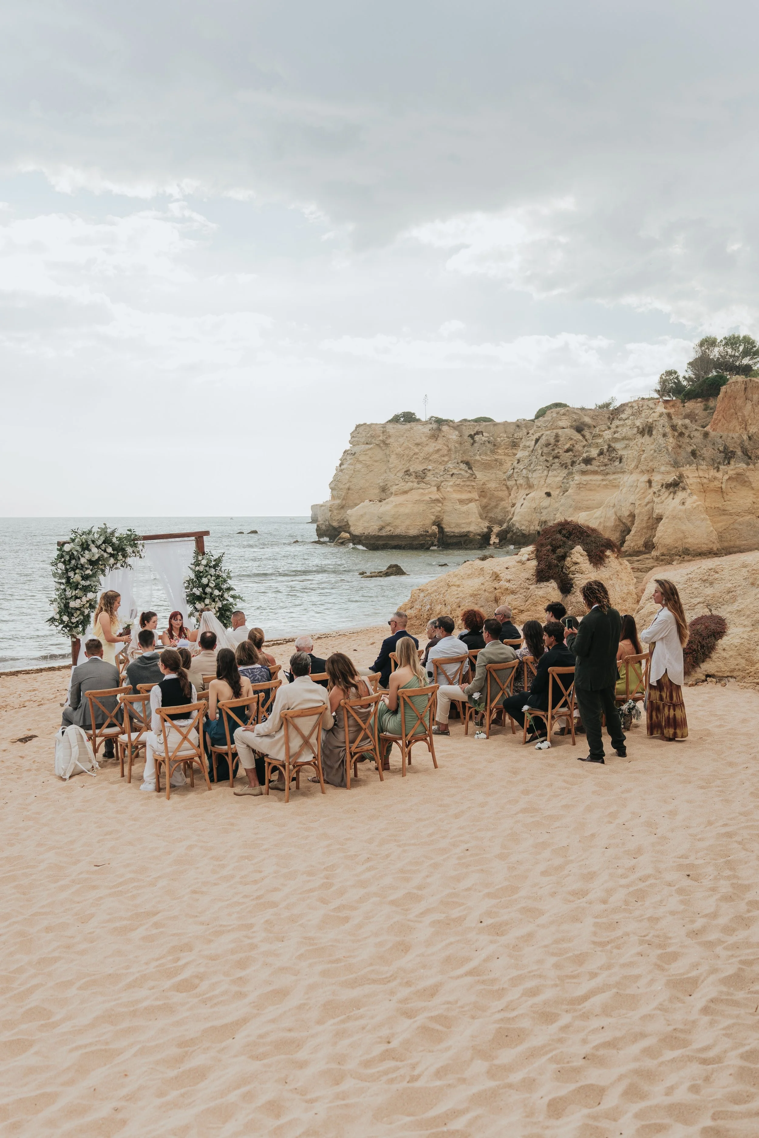 Beach wedding ceremony in the Algarve, Portugal