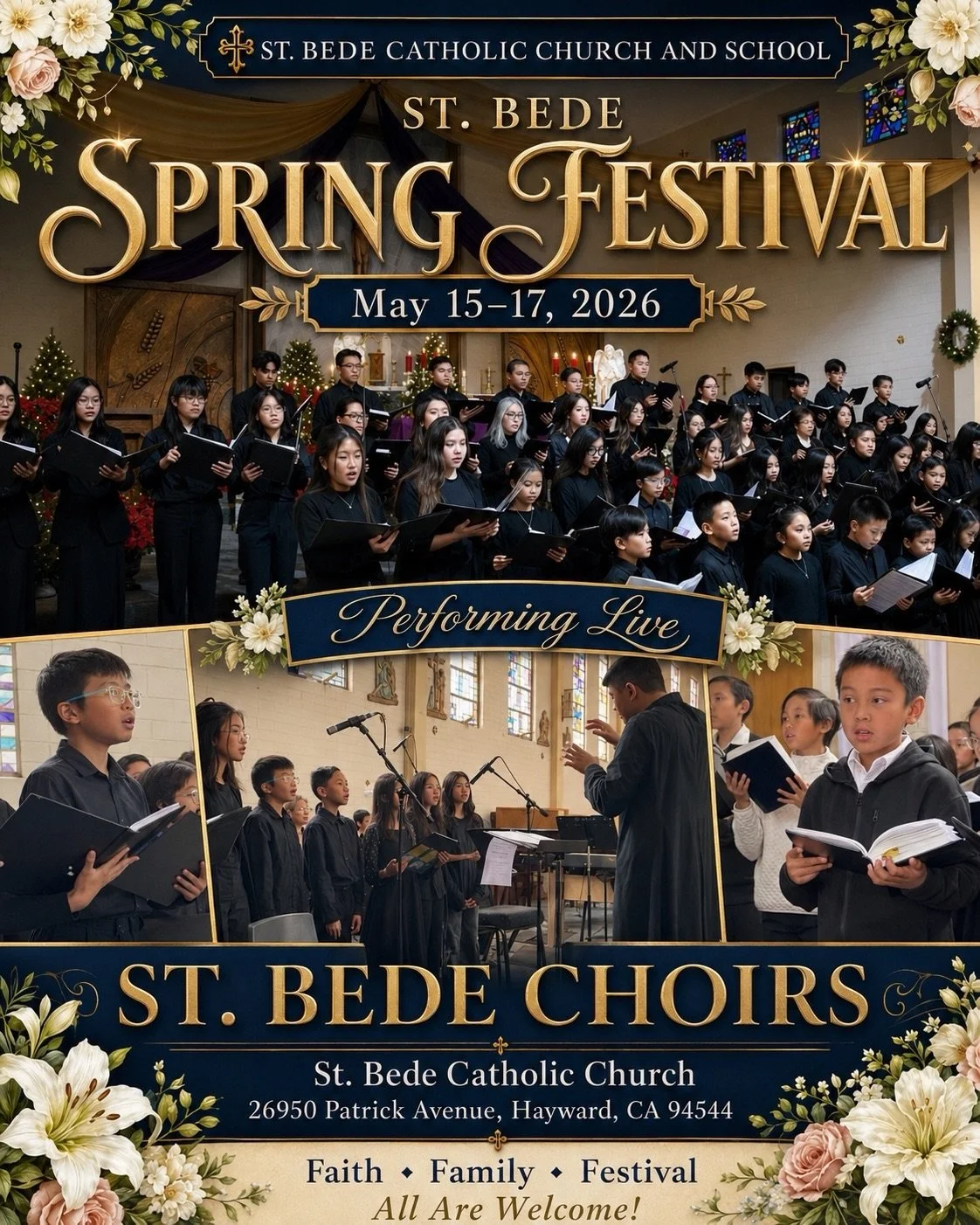 The St. Bede Choirs will be performing live at the St. Bede Spring Festival.

Known for performing at major events throughout the Bay Area, the St. Bede Choirs bring a powerful blend of faith, talent, and community spirit to every stage.

#catholic #