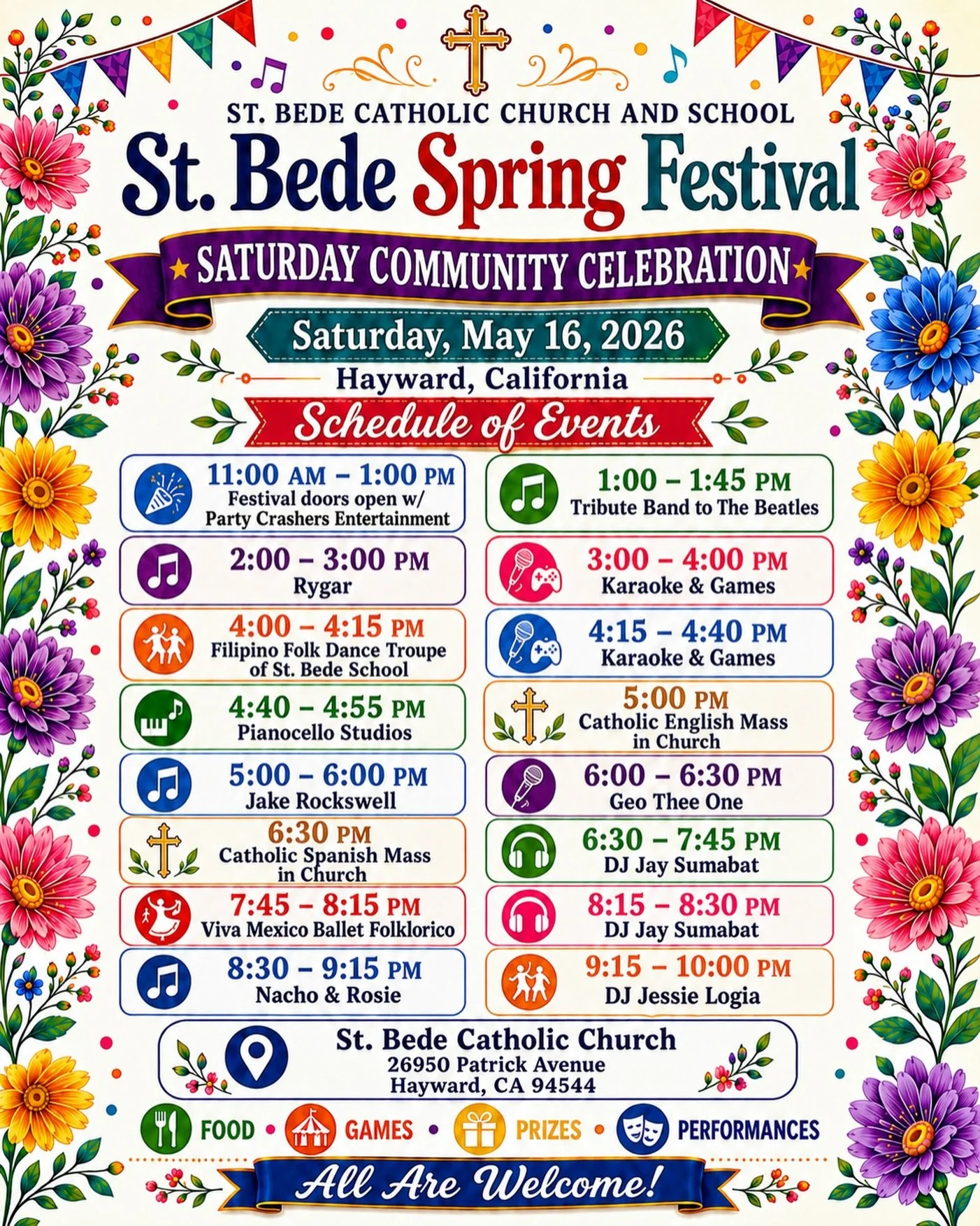 Spring Festival 2026 - Saturday lineup. Friday was amazing and we are gonna keep it moving today! Bring the family!