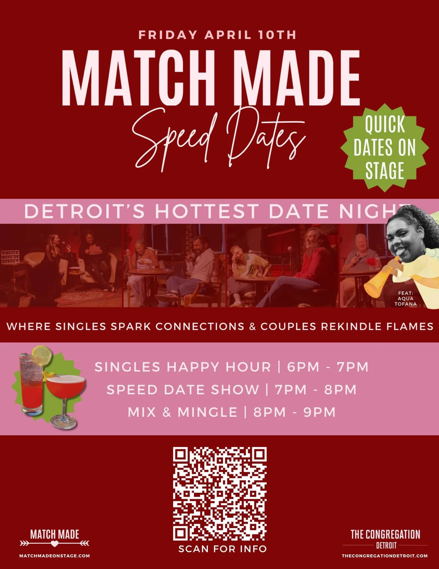 This Friday, we&rsquo;re back at @thecongregationdetroit with another night of bold dates, big laughs, and unexpected connections 💘🔥

Join Cupid and special co-host @glitter.and.tiddies as we bring strangers on stage for live speed dates filled wit