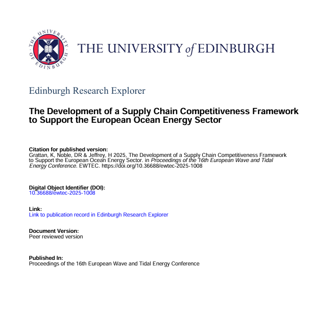 New Study to Map Europe’s Path to Global Leadership in Ocean Energy Supply Chains