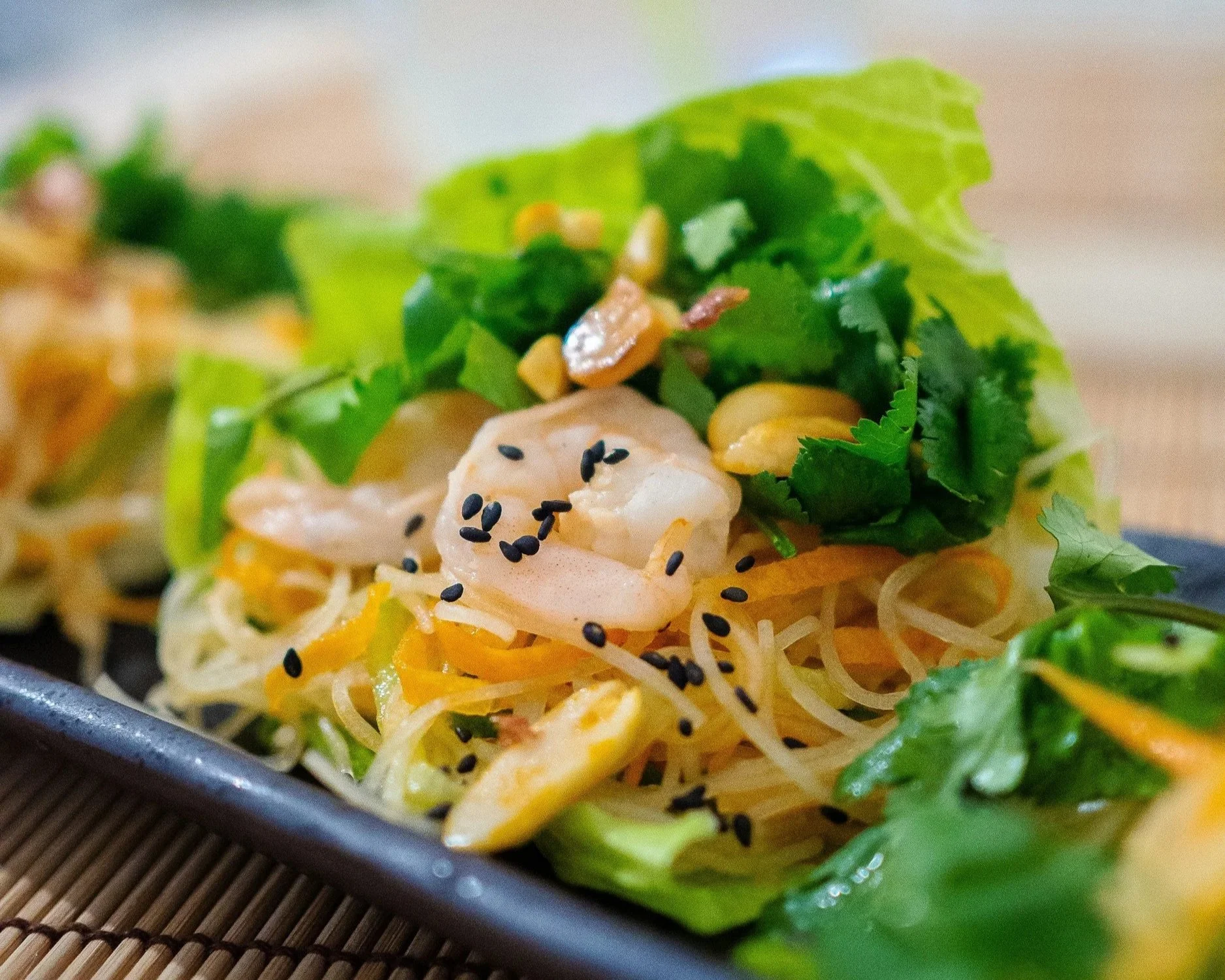 Health nut : warm sesame and noodle salad