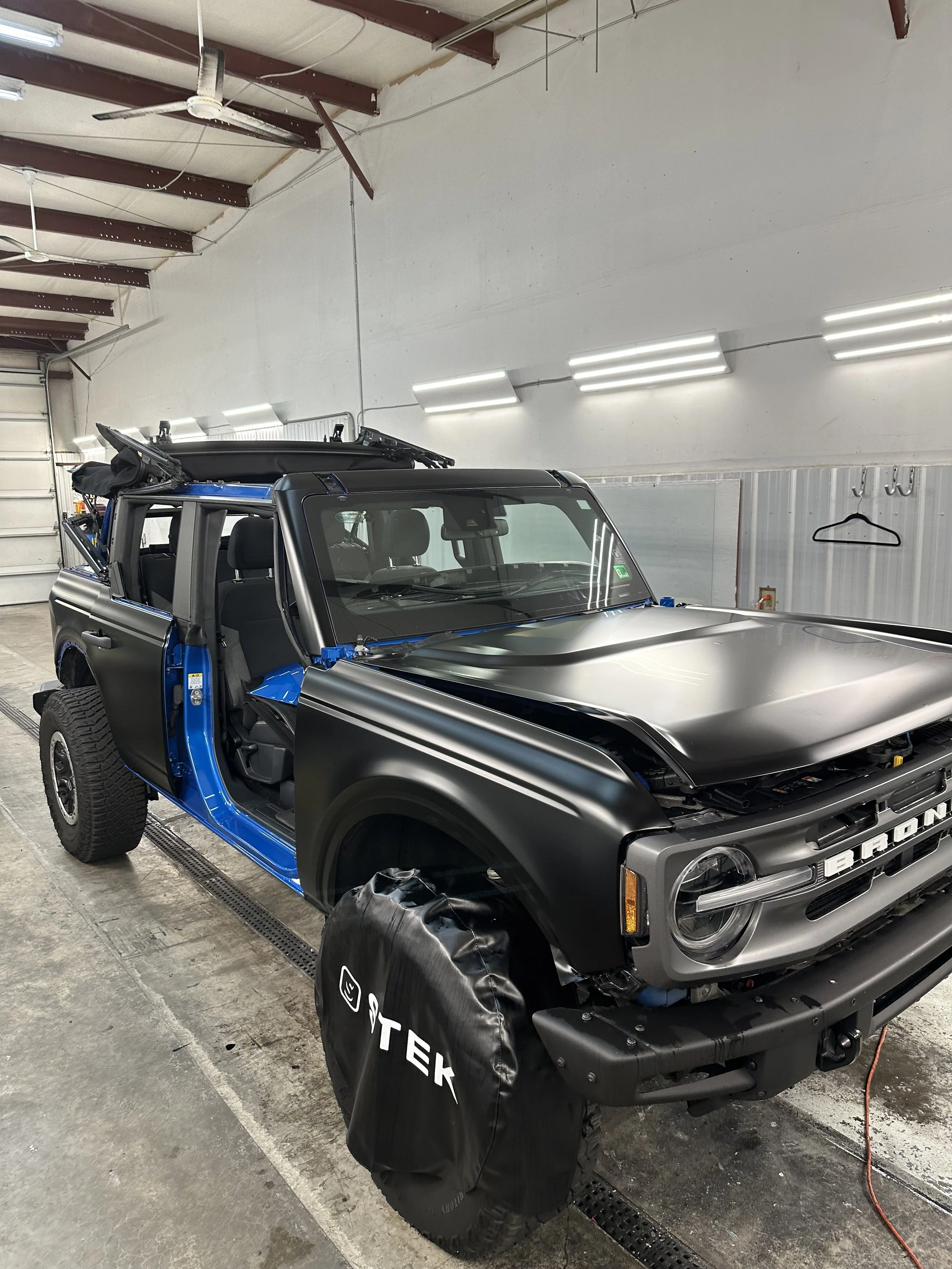 Bronco Matte Black PPF in Progress