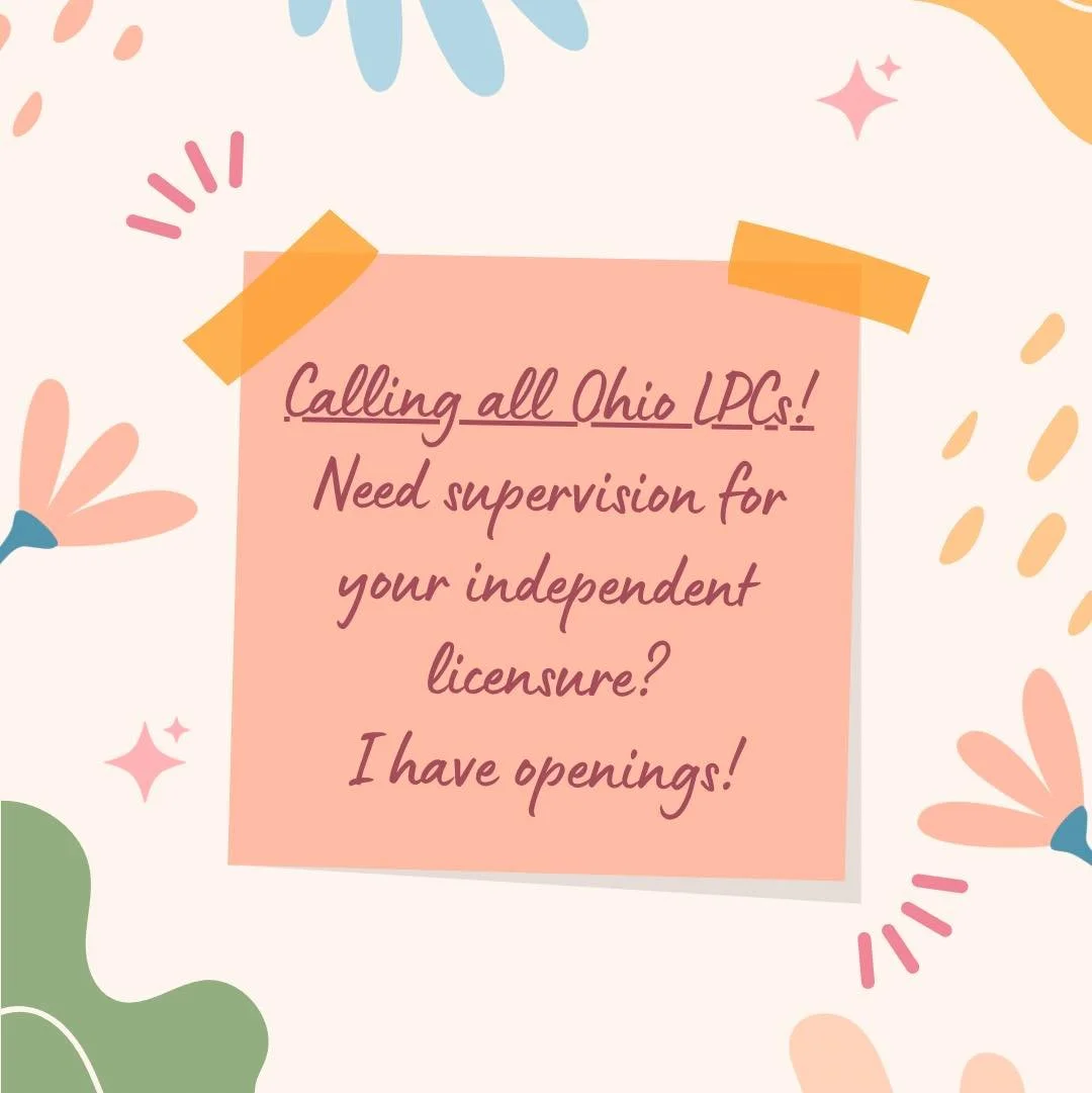 π£ I have openings for individual supervision if you’re an Ohio LPC! Contact me today to see if we’d be a good fit! 
#ohiotherapist #ohiotherapists #cincinnati #therapy #counseling #privatepractice #cincinnatitherapist #smallbusiness #me
