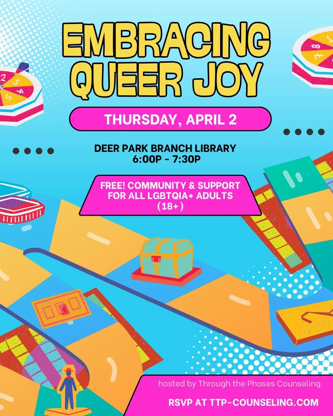 Free! 
1st Thursday of every month! 
www.ttp-counseling.com