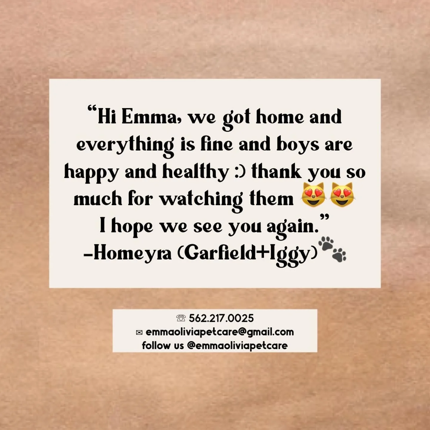 💗I love getting texts like these🐱🐾
- - - 
Swipe to see Iggy and Garfield 🐈🧡🧡
- - -
#persitting #orangecat #orangecounty #petsitter #catsofinstagram #garfield