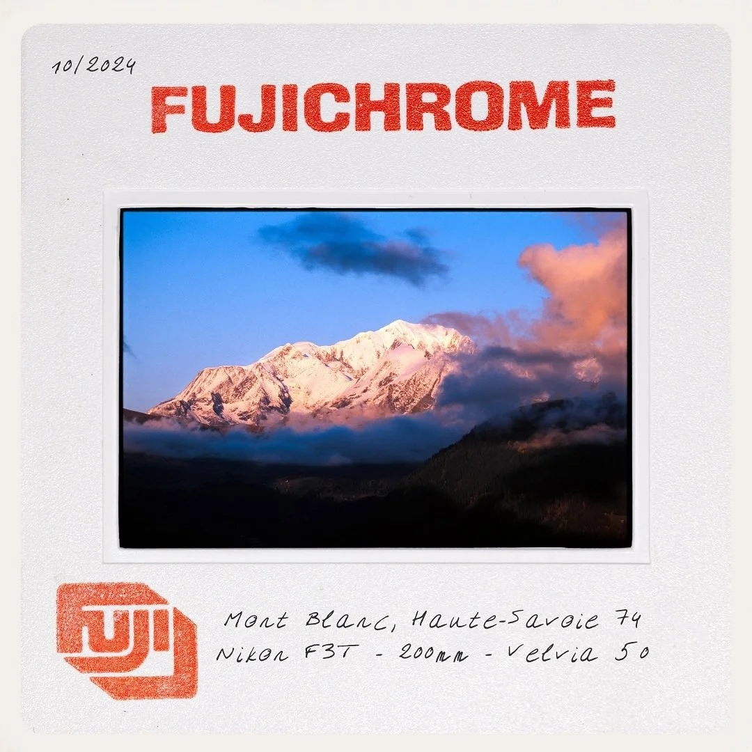 Last light of the day on Mont-Blanc from somewhere near Hauteluce.
Haute-Savoie (74).
📷 Nikon F3T
🎥 Nikkor 80-200mm f/4.5 AI
🎞️ Fujifilm Velvia 50 #35mm
🧪 Labo Négatif Plus, Paris
#nikonf3 #nikkor #velvia50 #fujifilmvelvia #35mmfilm
#sho