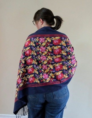Embroidered Cashmere Shawl from Jerusalem