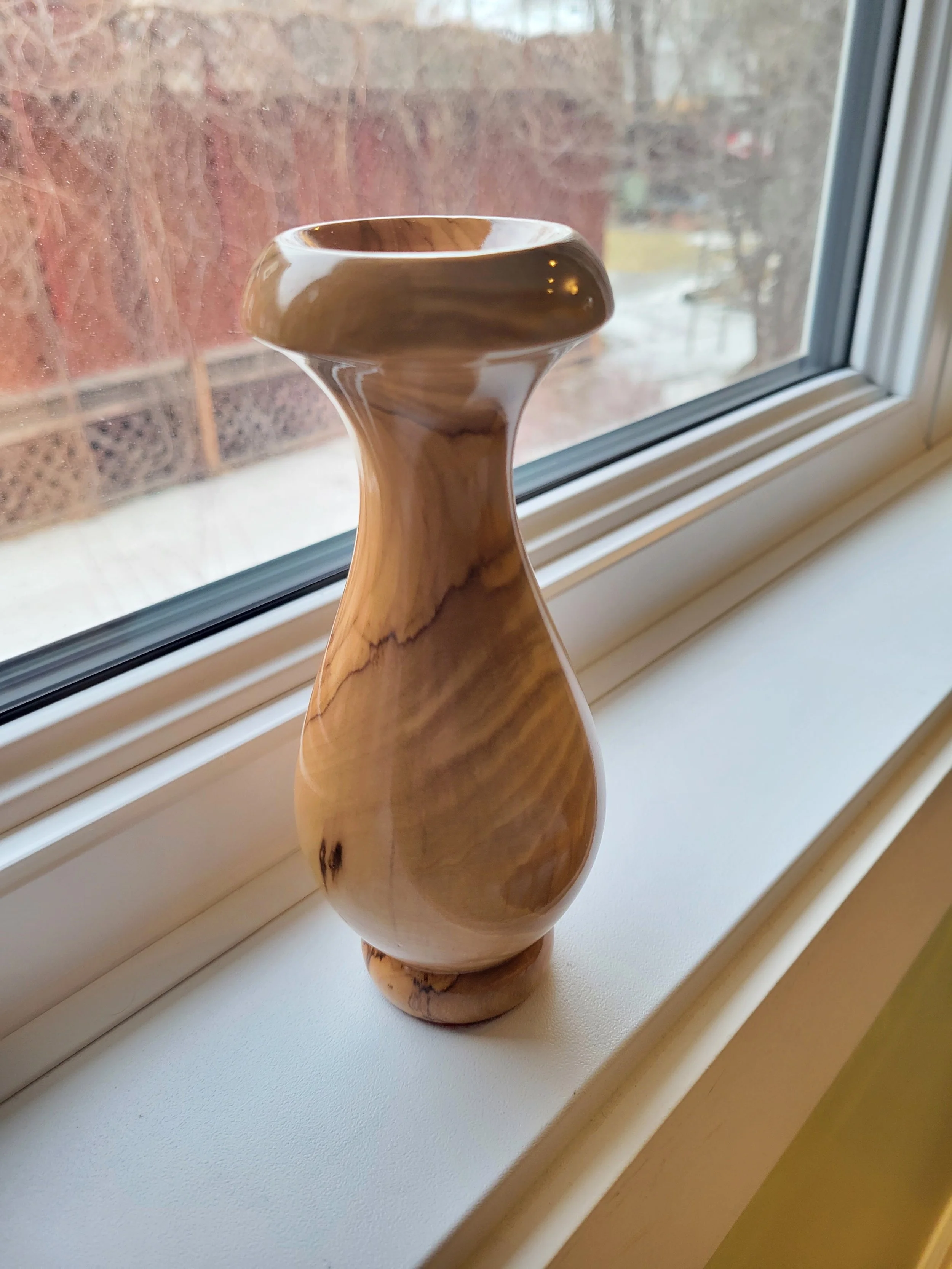 Olive Wood Vase from Bethlehem