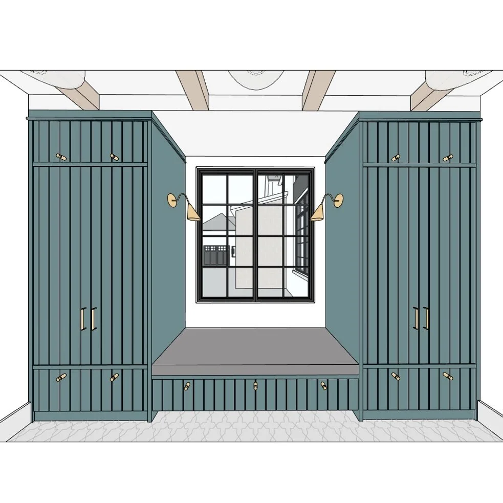 3d perspective view from Revit. 
Check out the next post to see 3d rendering of the same space!