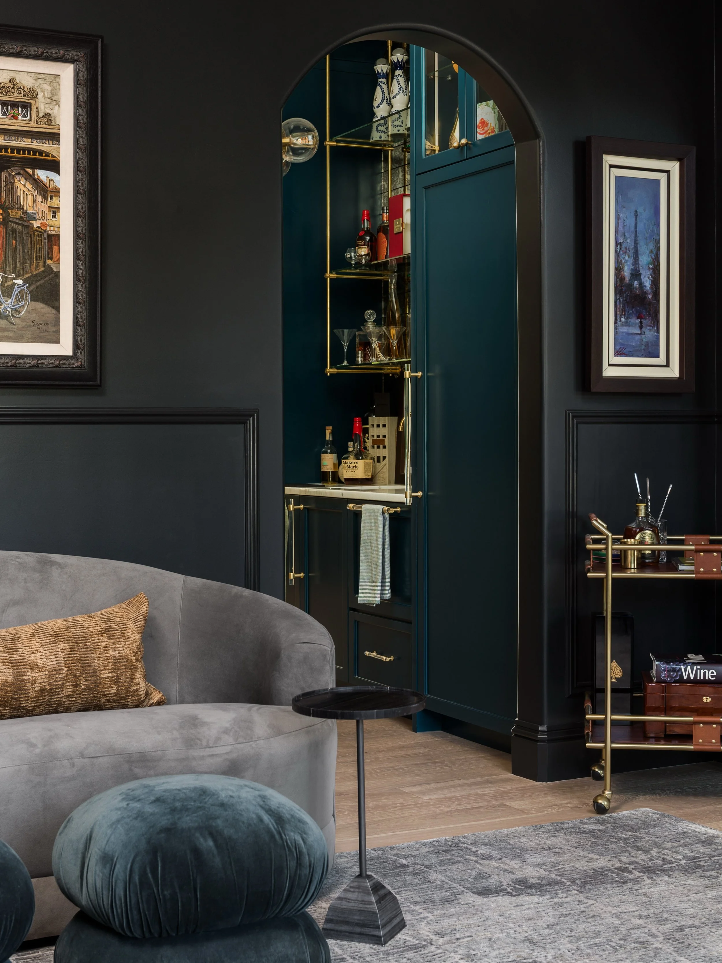 There&rsquo;s something about a room like this that changes the entire energy of a home.

Tucked just off the foyer and connecting through the main hall beside the kitchen, this lounge was designed to feel like a hidden moment within the home &mdash;