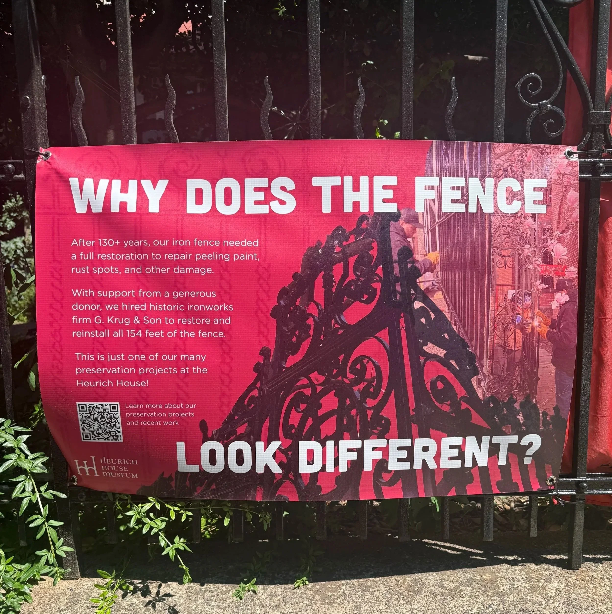 Why does the fence look different sign