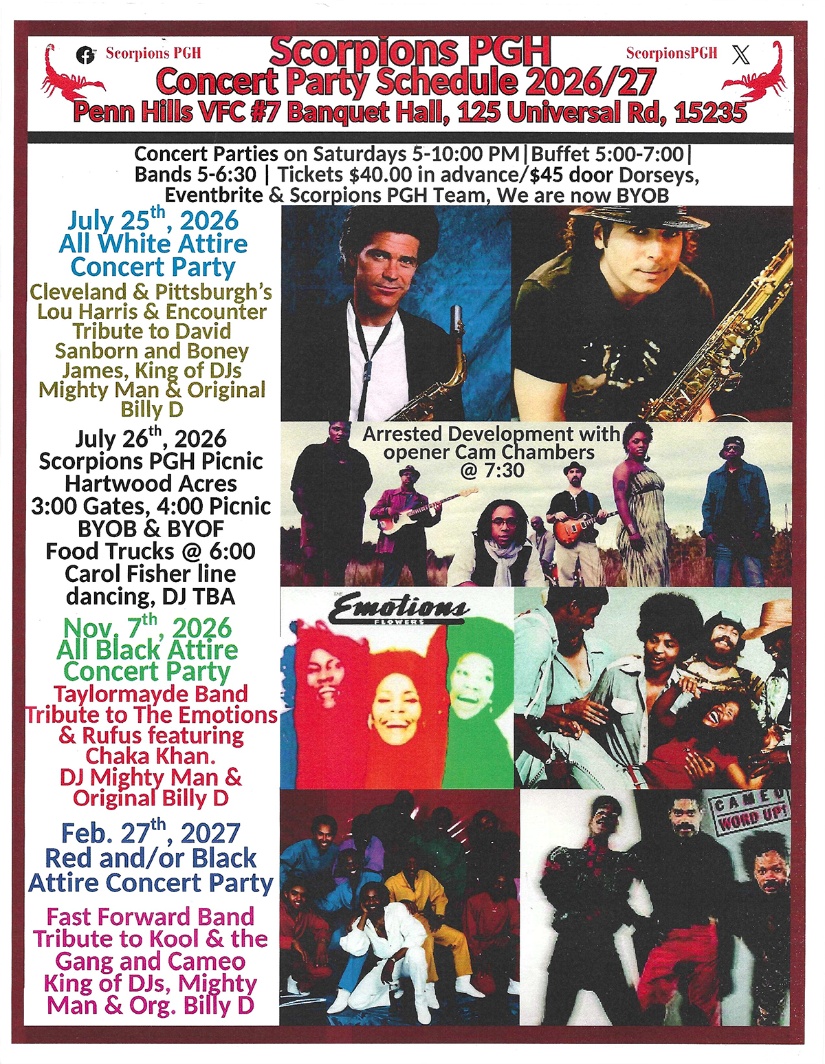 Scorpion PGH Events