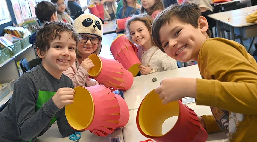 Grade 3 creates Paper Lanterns