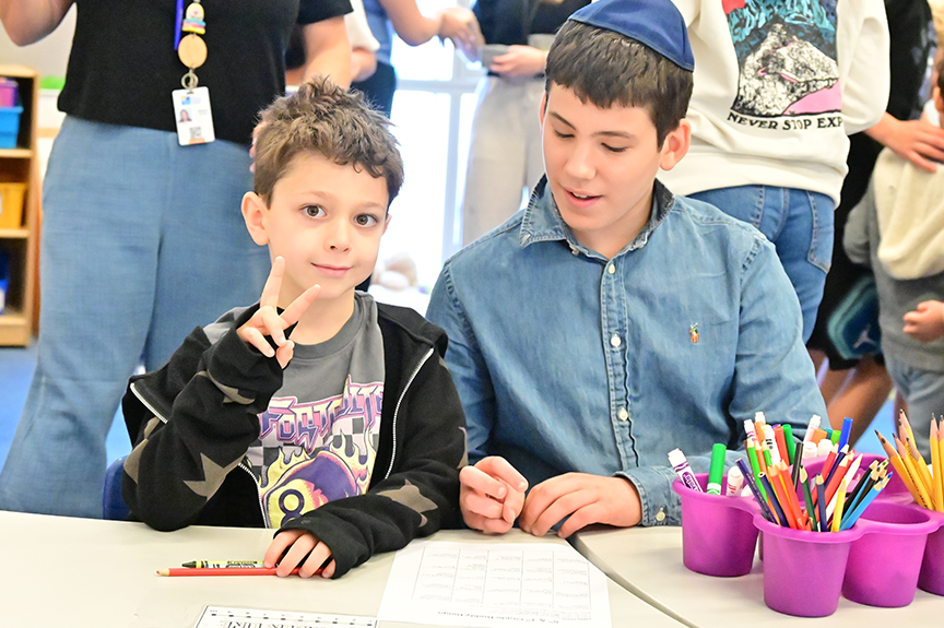 Grade 1 Connects with Grade 8 Buddies