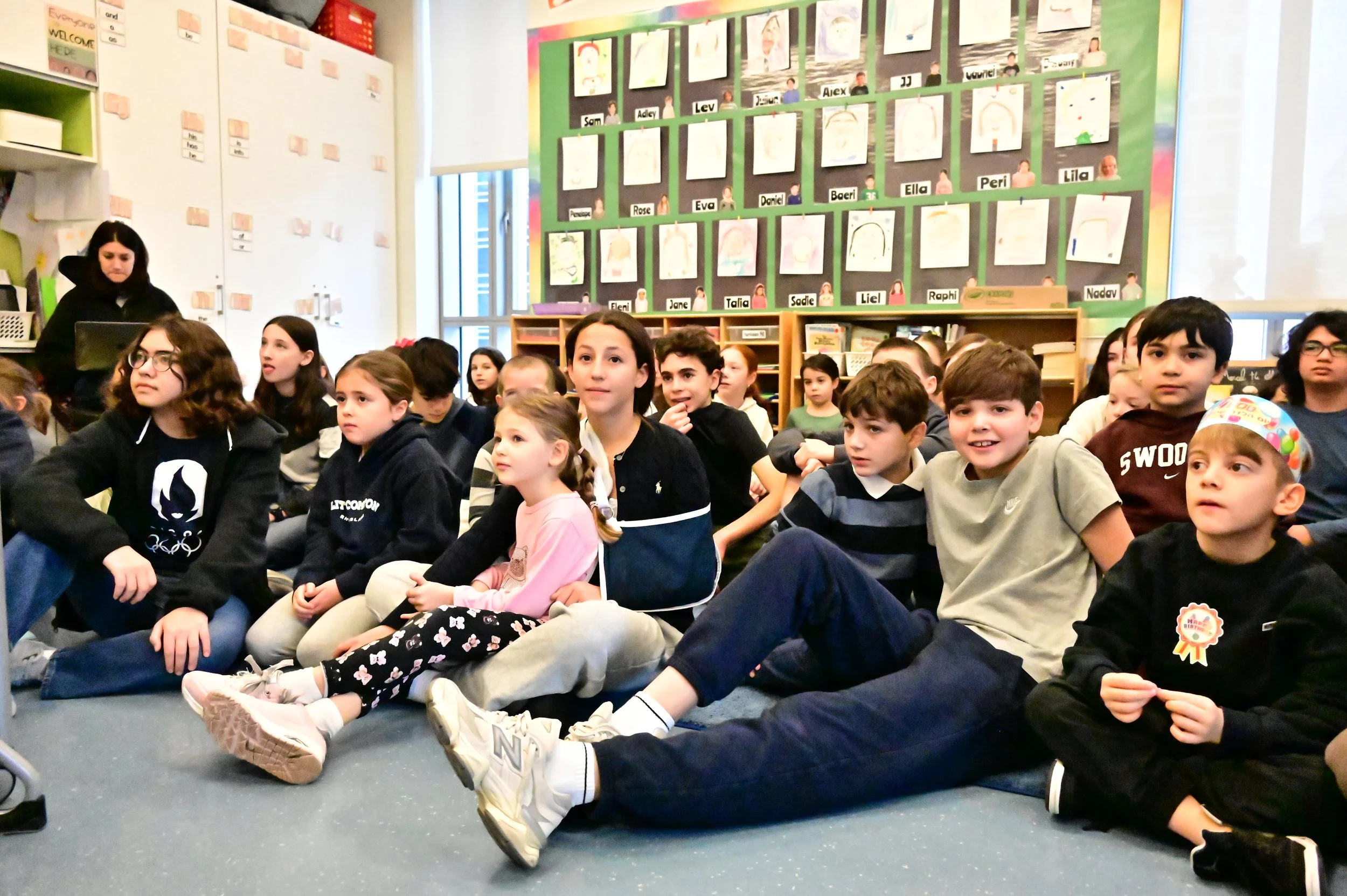 Grades 1 and 8 Buddies Share Thanksgiving Gratitude 