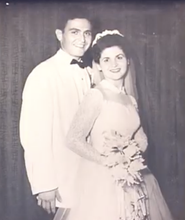  Sally and Kenneth Frishberg on their wedding day, August 21, 1955, Brooklyn, New York 