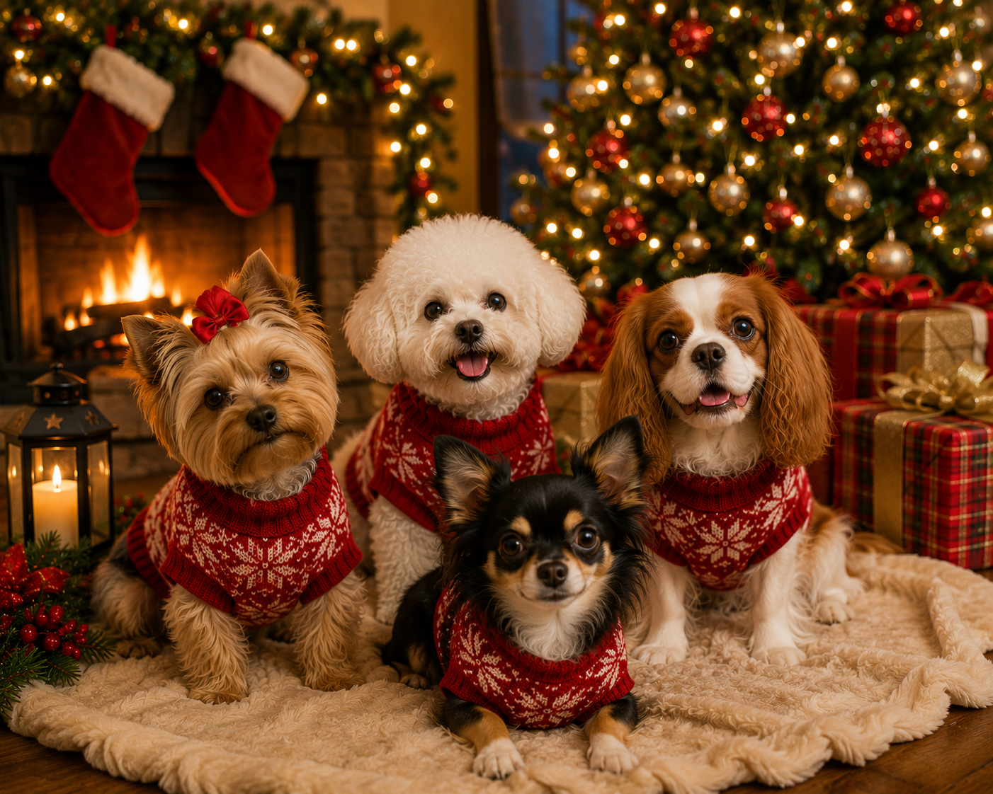 Vacation travelers using dog boarding services during Christmas in Orlando