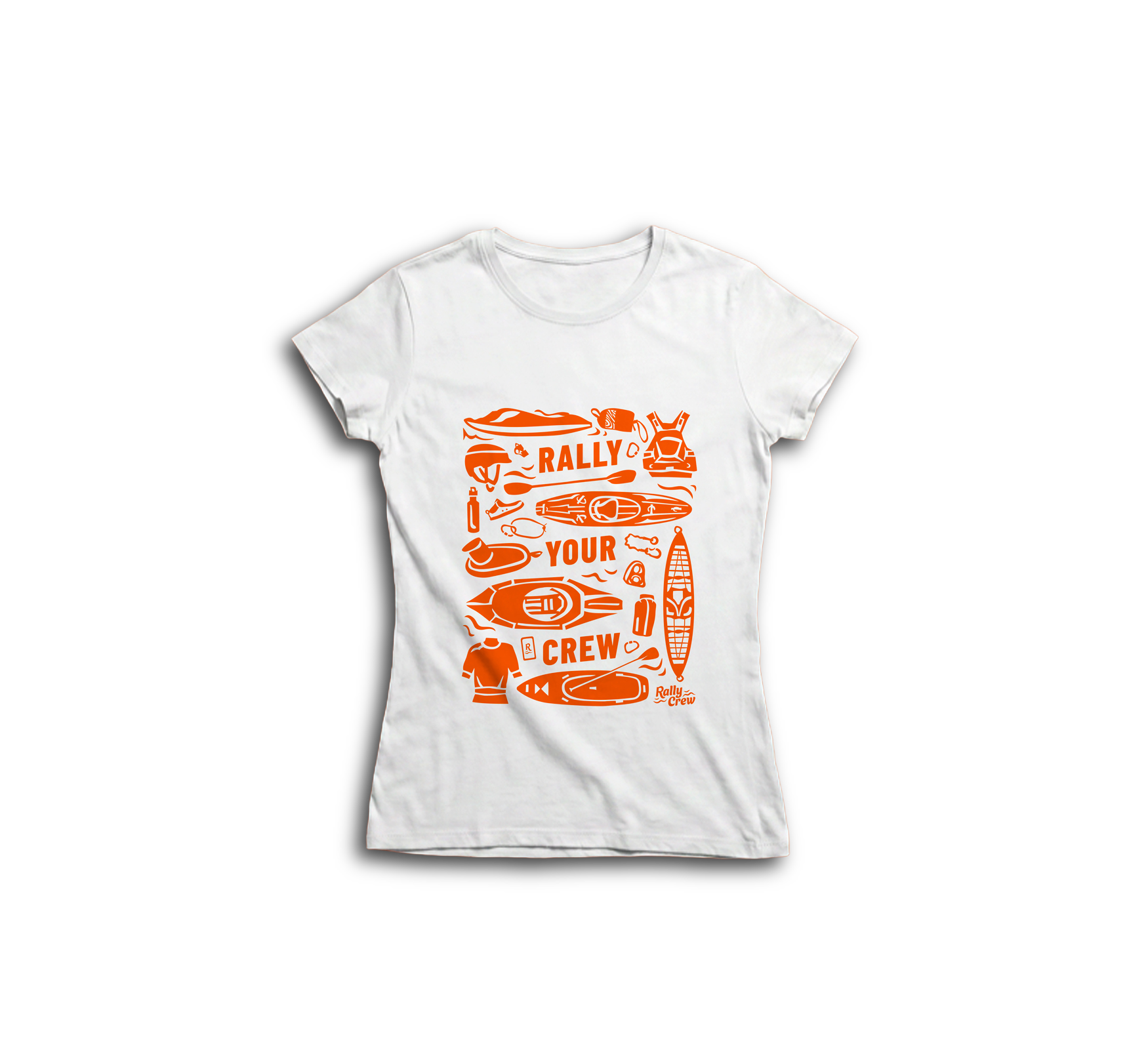 Rally Your Crew T-Shirt - Ladies Fit - WHITE