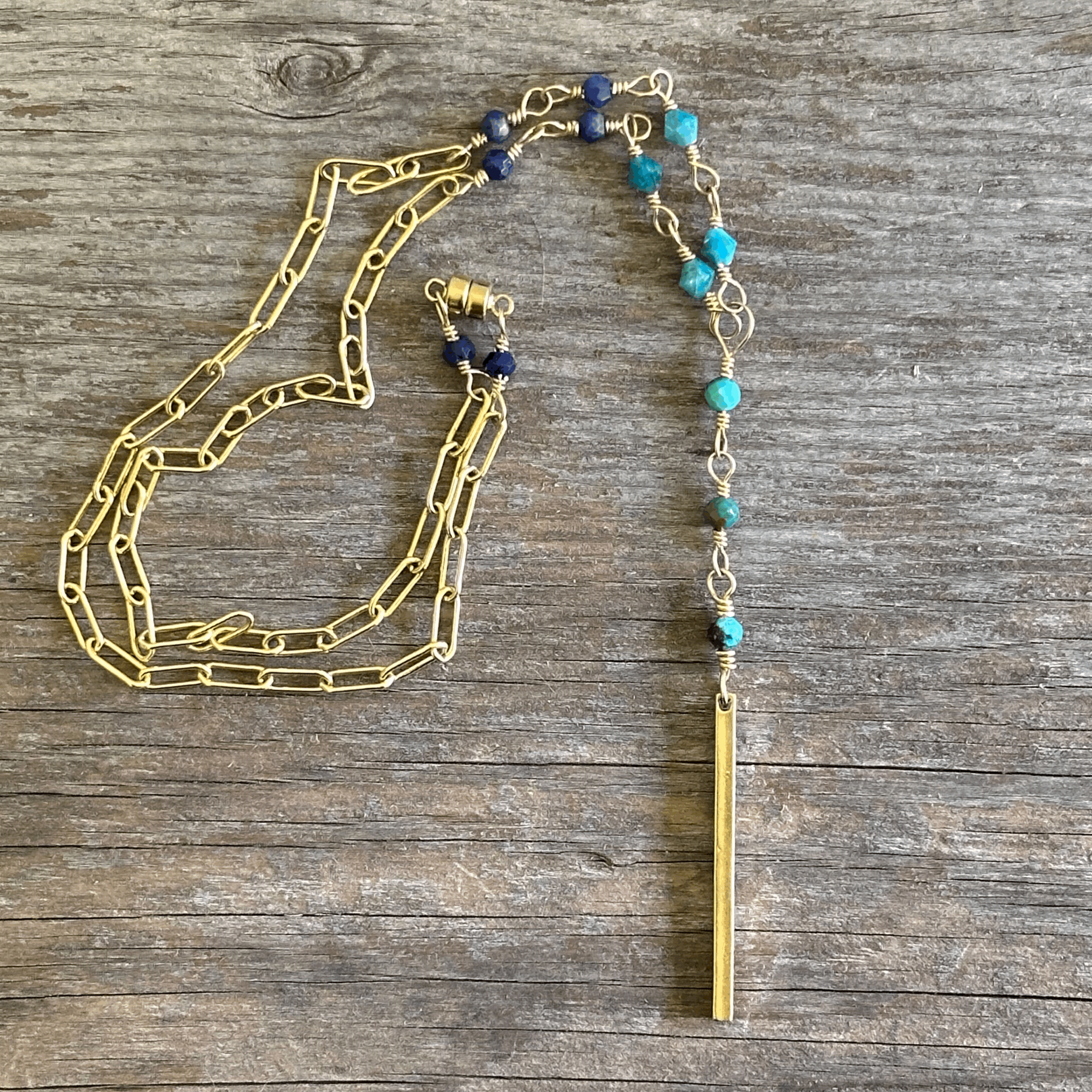 Unique Artisan Turquoise Necklace Handcrafted Woman Owned Good Energy High Vibration | Erin Leanne Jewelry