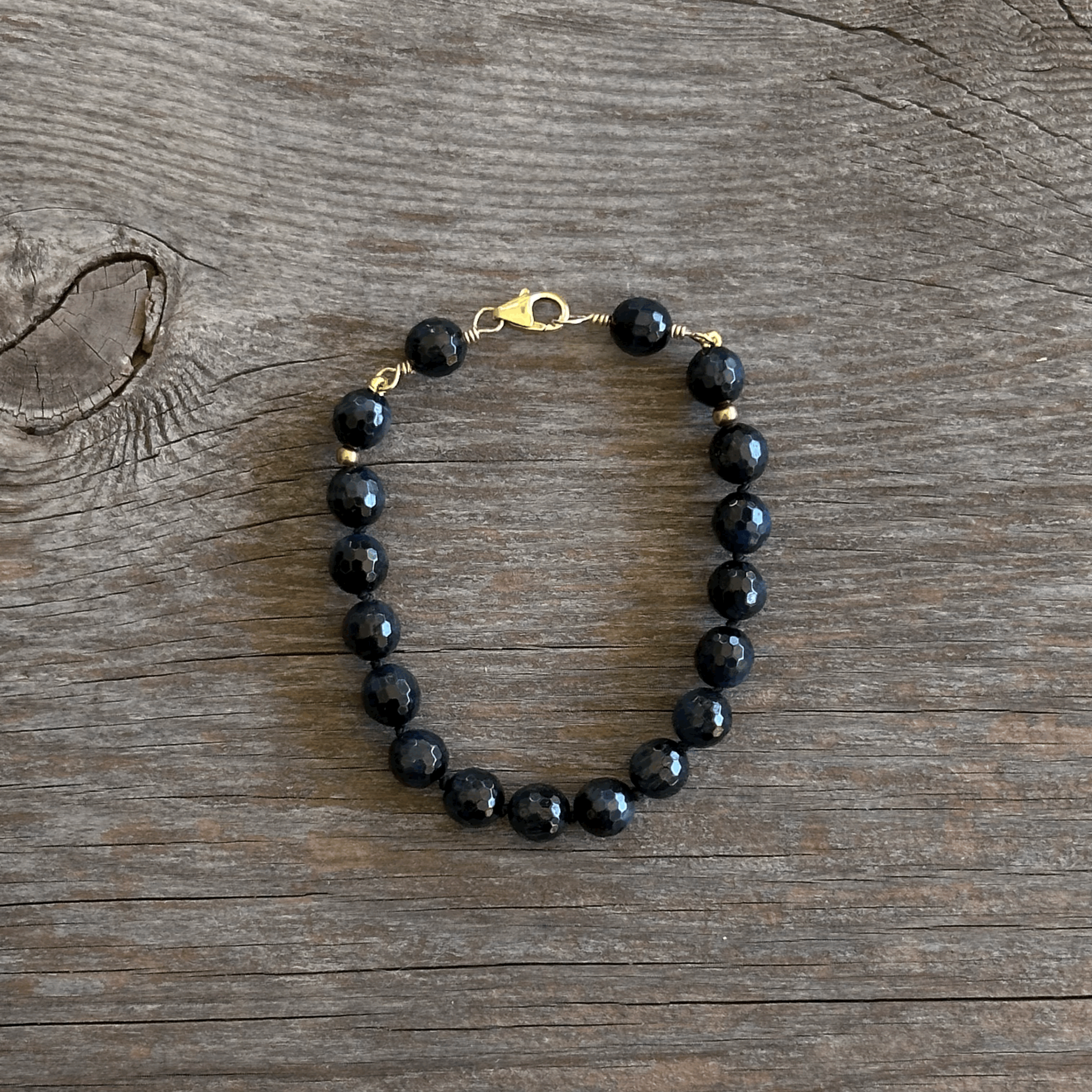 Unique Artisan Blue Tigers Eye Bracelet Handcrafted Good Energy High Vibration | Erin Leanne Jewelry