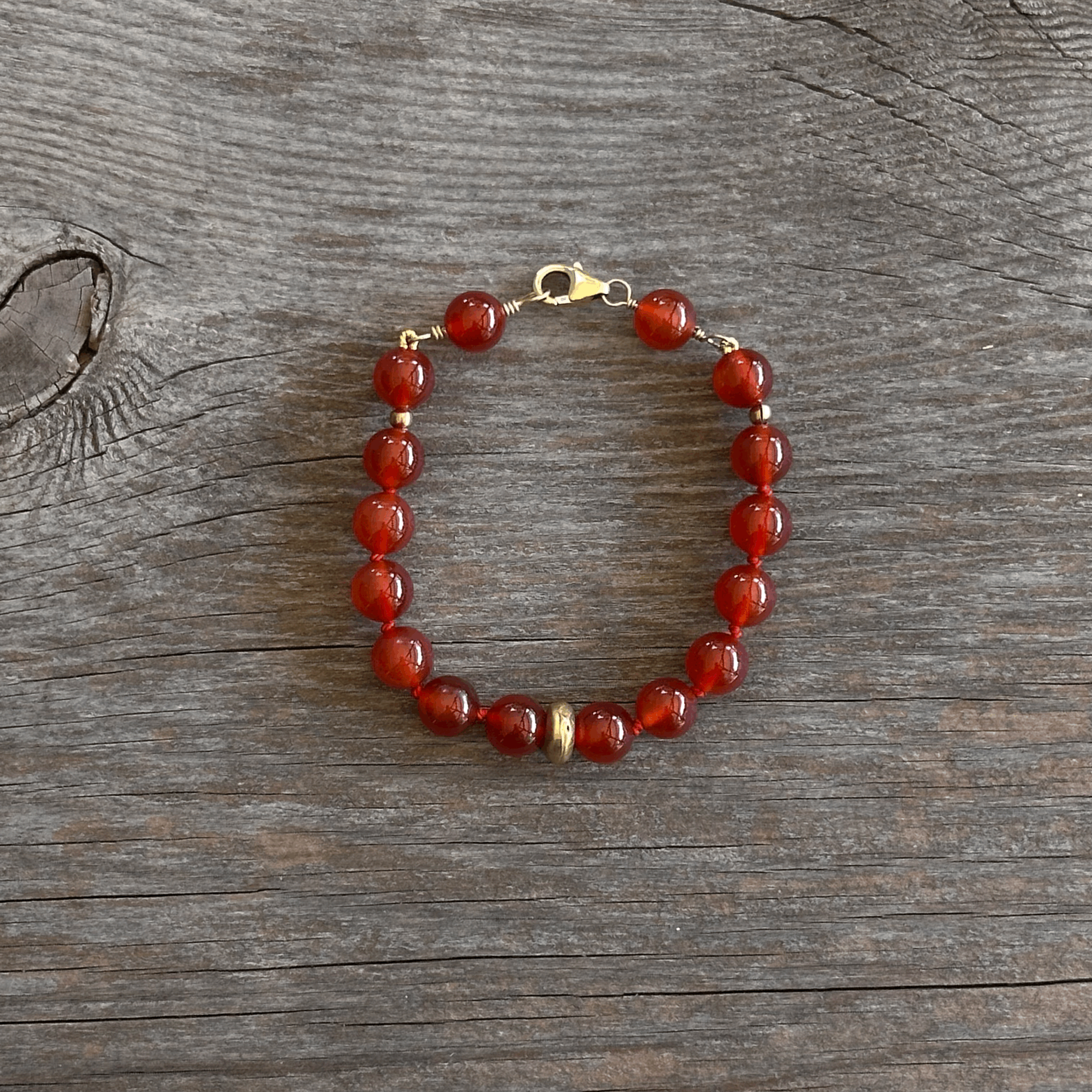 Unique Artisan Carnelian Bracelet Handcrafted Woman Owned Good Energy High Vibration | Erin Leanne Jewerly
