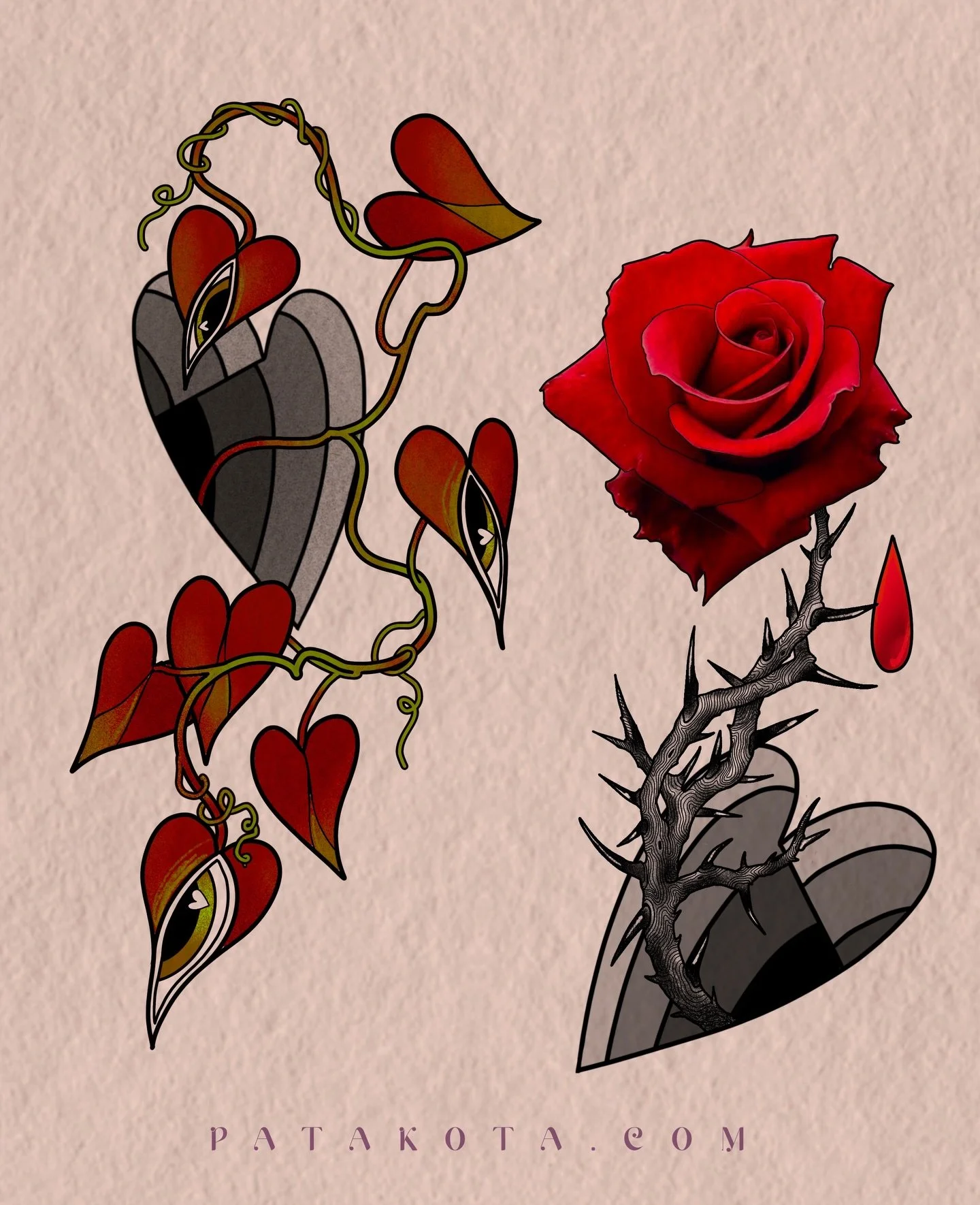 I drew those designs in the beginning of February and forgot about them 👀👀👀

Available for tattooing &hearts;️

You know I love me some heart shaped portals&hearts;️

Also homage to my favorite plant, the one that doesn&rsquo;t die on me - heartle