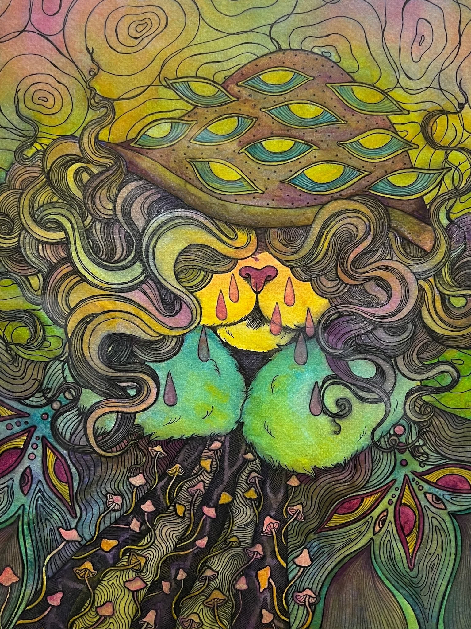 dissolution, watercolor and ink on paper