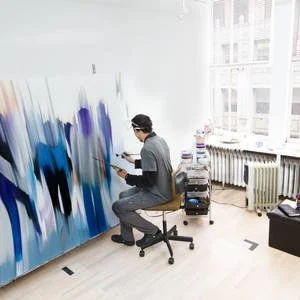 Ofill Echevarría in his studio.