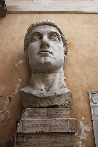 No. 26 Colossal statue of Constantine I, marble, 313 -324 AD, Palazzo dei Conservatori, Museo Capitolino, Rome, 2004