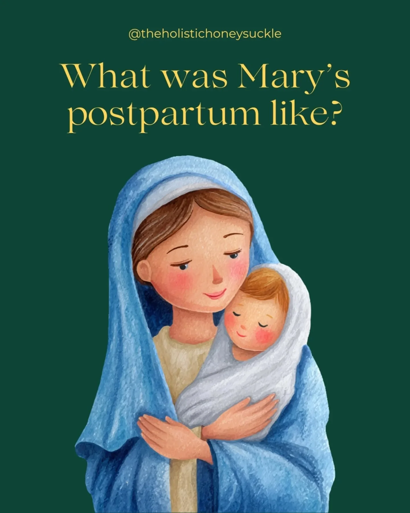 I often wonder what postpartum looked like for Mary.

A pregnant teenage mother who traveled to a faraway land for the census, gave birth in a stable, and then settled into the raw, tender work of postpartum. 

Her body was still bleeding and healing