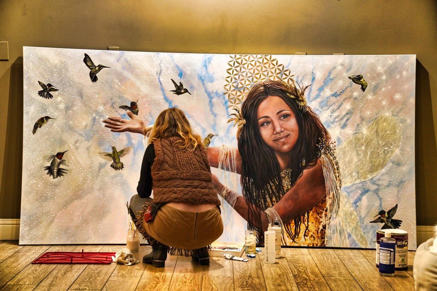 🖌️ Bringing more joy into the world &mdash; one brushstroke at a time.

Watching @niwanyod bring this 8-foot masterpiece to life was pure devotion in motion &mdash; art as medicine, expression as prayer.

It&rsquo;s moments like these that remind us