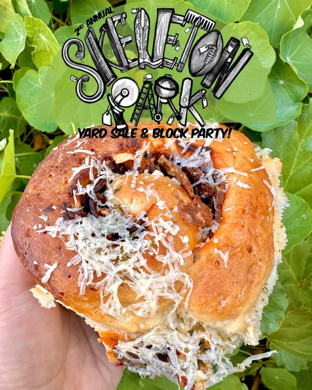 PIZZA BUNS 🍕 

Come join the festivities THIS Saturday in our incredible little neighbourhood, and stop by for our brand new Pizza Buns, our popular Cinnamon Buns, or both! We&rsquo;ll be parked right outside Daughters General Store in our treat tra