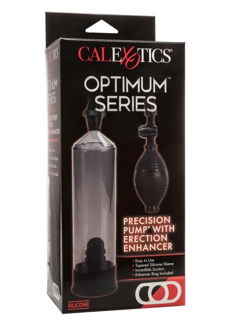 The Precision Pump and Erection Enhancer System is the natural evolution of enhancement techniques that combines creating and maintaining an erection. Just slip the erection enhancer on the pump, slip in your rod and pump it up. Carefully slide Erect