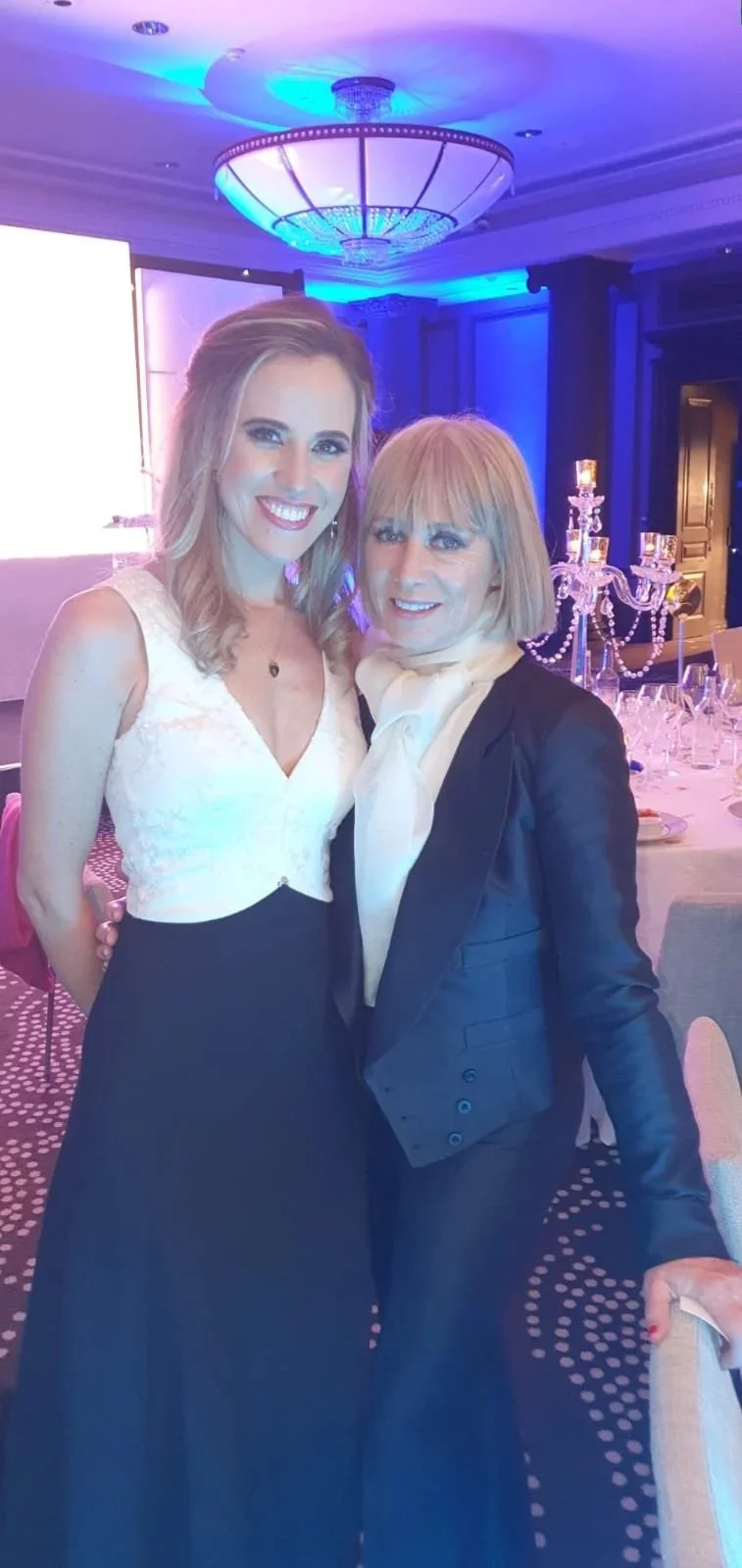 Louise Houghton with Karen Millen OBE