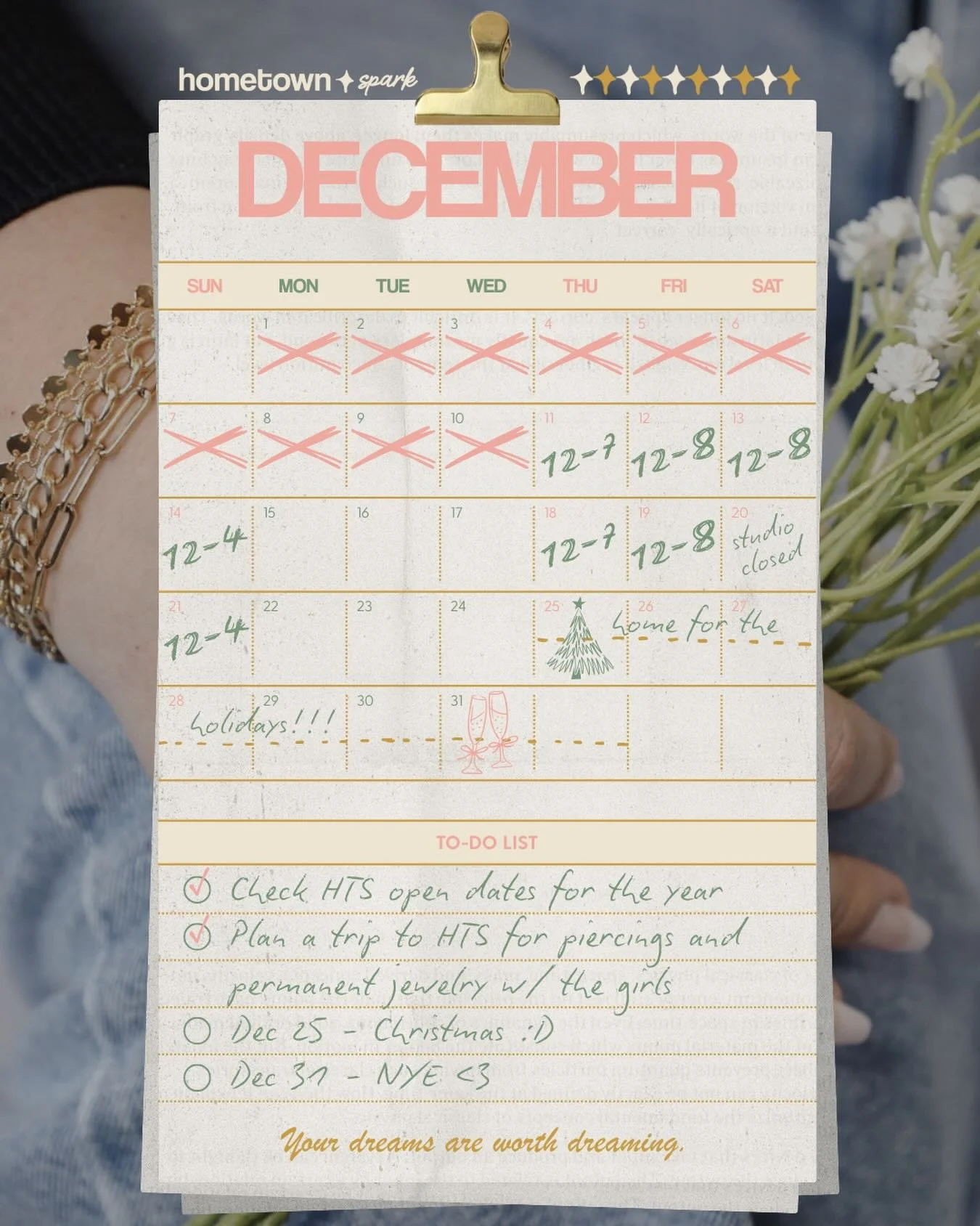 Hoping to shop with us before the year ends? Check out the studio&rsquo;s remaining open dates and plan your trip to see us and make some pretty jewelry 🤍✨