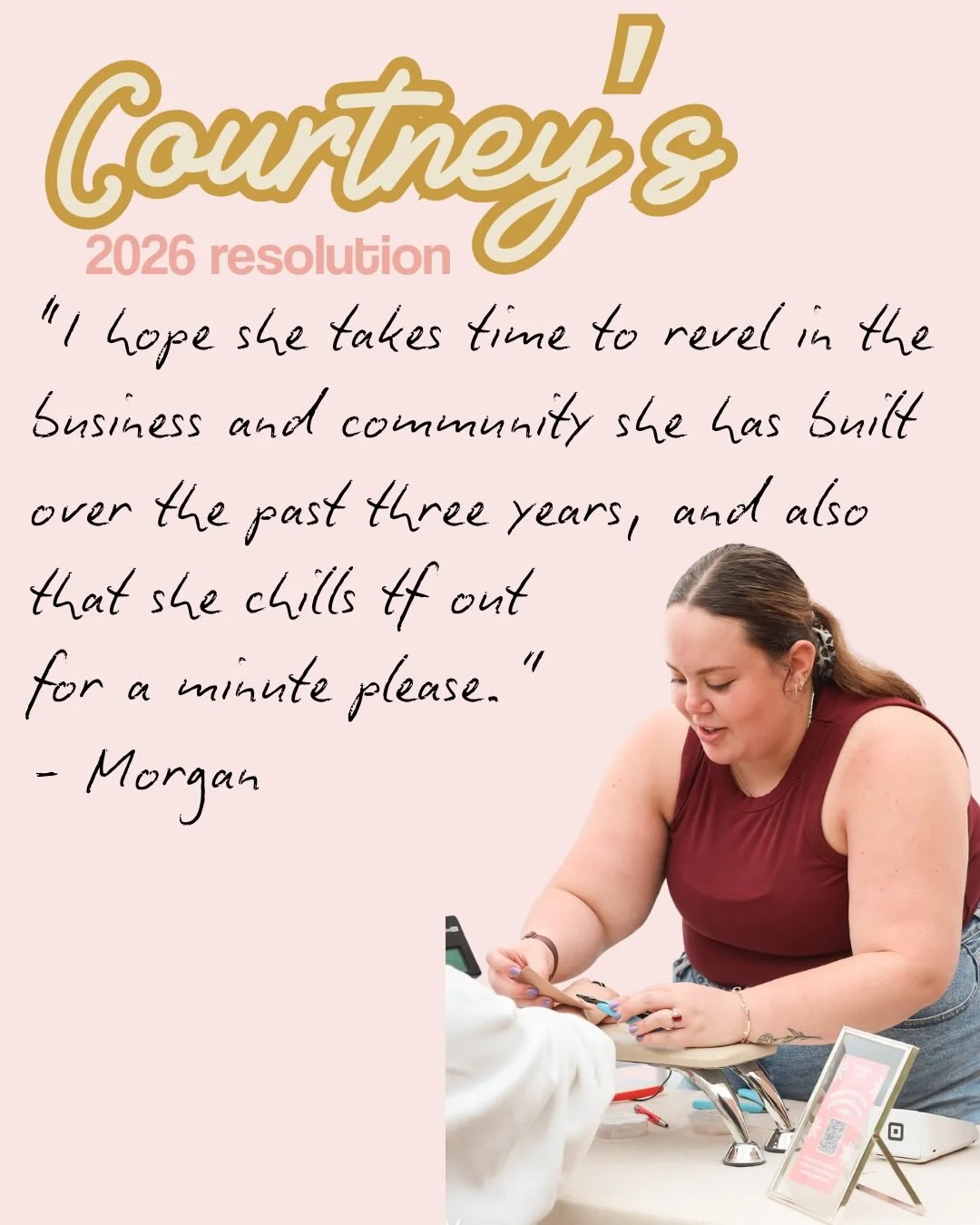 Our 2026 resolutions, written by our coworkers who witness all of our good, bad, and trying times 😅 We are grateful for growth, grace, and a team that loves each other through all our crazy. 2026, HTS is ready ✨