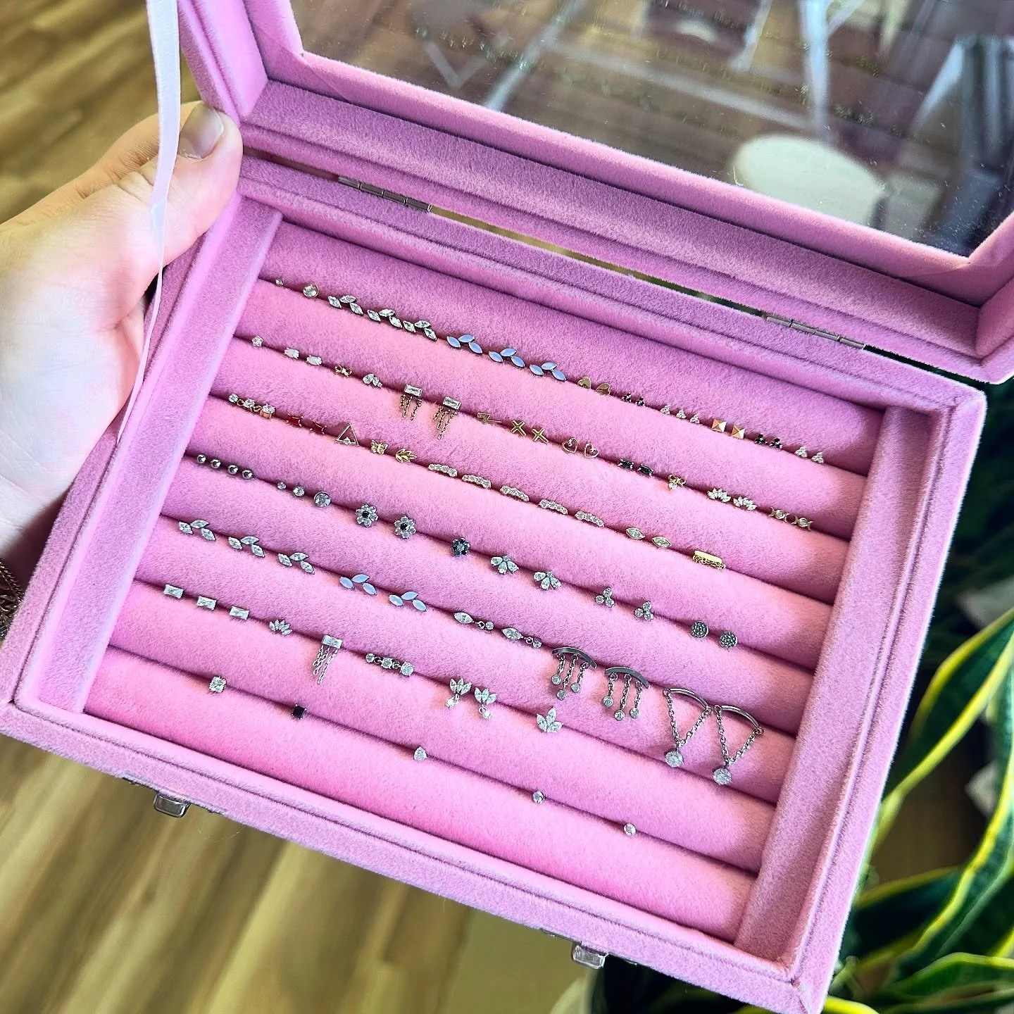 We&rsquo;re fully stocked and ready to curate your dream ear stack ✨ We pierce with needles only and use implant-grade titanium flat-back posts for safe, comfy healing. 🪡 Make an appointment on our website or walk into the studio for your next ear p