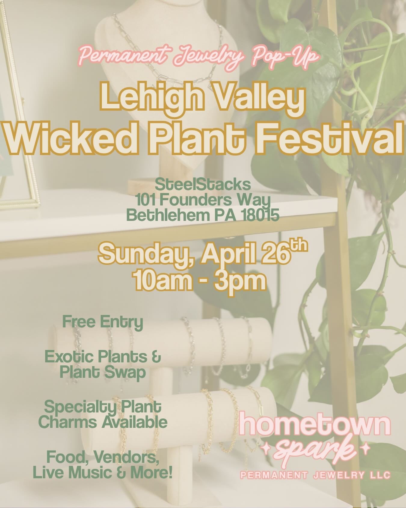 We are quickly approaching our favorite biannual festival, where we bring the spark to all you greenery gurus for an afternoon of shopping local vendors, enjoying the best food trucks, and of course all the plants your heart desires 💚

April 26 | @t