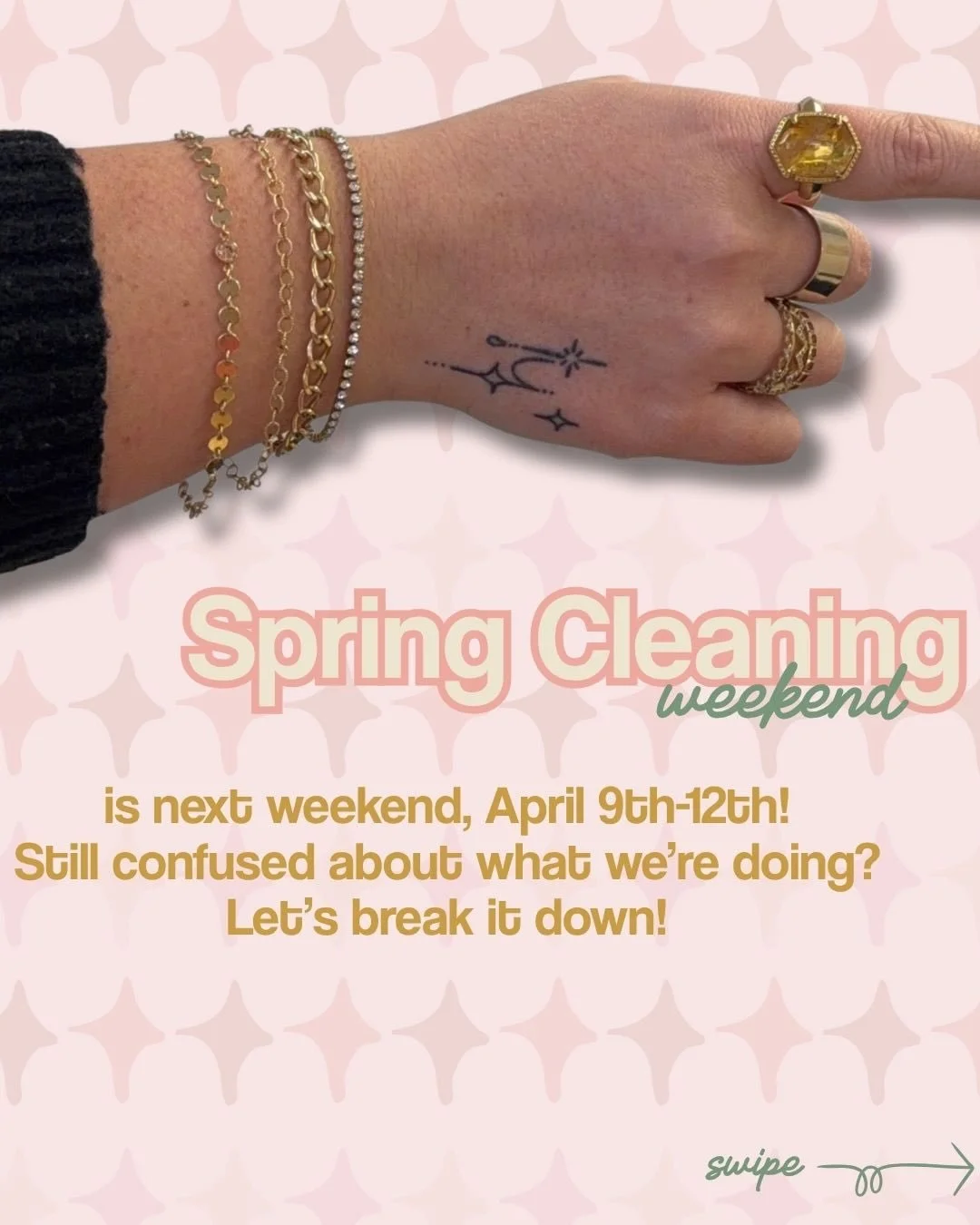 Swipe through for all the deets on our take on spring cleaning, happening next weekend in studio ✨ See you all there 🫶🏼