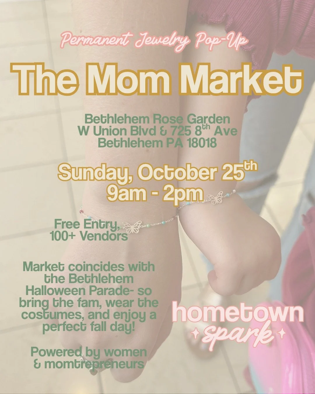 We are overjoyed to be participating in the Fall Mom Market 🍂🎃🍼💕 Join us and 100+ other women and mother entrepreneurs at the Bethlehem Rose Garden on October 25th! Bring the whole family for this special and unique open-air market 

Enjoy all th