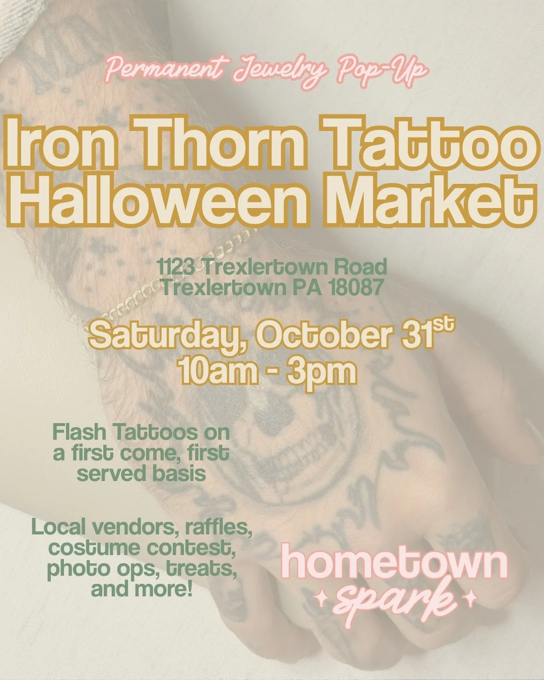 We are so stoked to be joining @ironthorntattoo for their 2nd Annual Halloween Flash Tattoo Event 🕯️🖤 They are turning their whole space into a Haunted Victorian Studio and Halloween Market!

You can expect spooky flash tats, local vendors, raffles